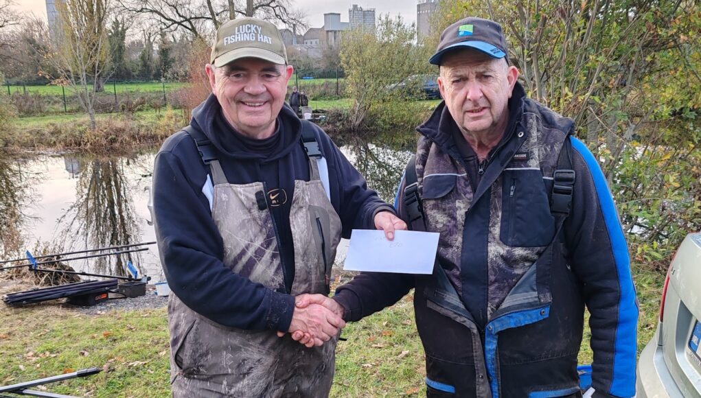 Tommy Cahill presented with his prize