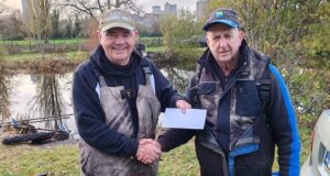 River Barrow producing for coarse anglers at Athy Tommy Cahill presented with his prize