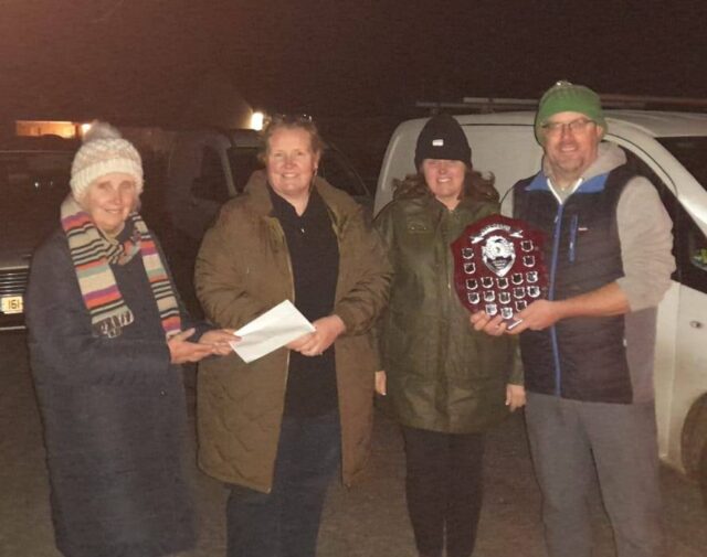 A special thanks to the Cronin family for presenting the shield on a cold and dark beach car park.