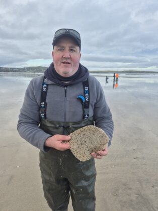 Brian Smith with a 27cm turbot