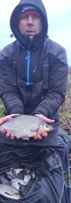 Morgan with a nice Skimmer and hybrid in his net