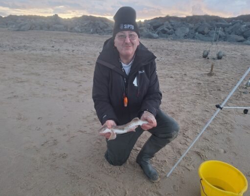 Borough SAC fish latest Shore Master Angler at South Beach Arklow Donal Mullen with dogfish
