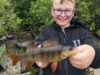 Spinning for perch on Melvin’s shores Adam with a Perch from Lough Melvin