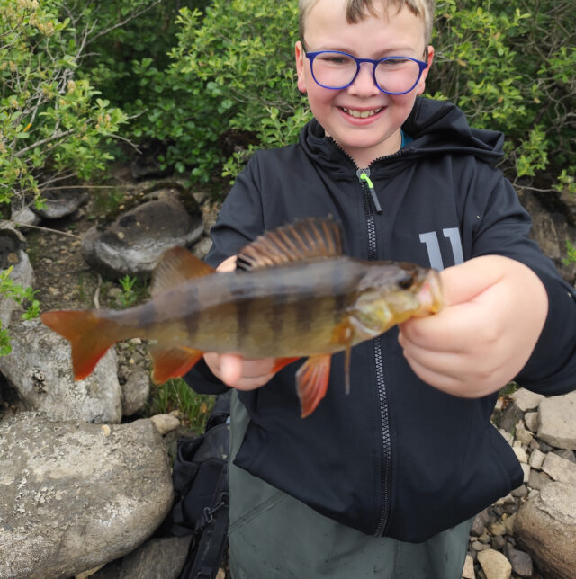 Adam with a Perch from Lough Melvin