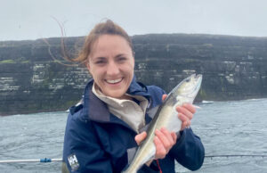 Good fishing even in the wind off Clare coast