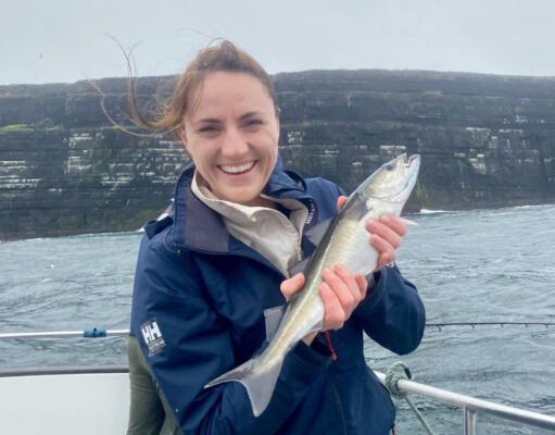 Good fishing even in the wind off Clare coast